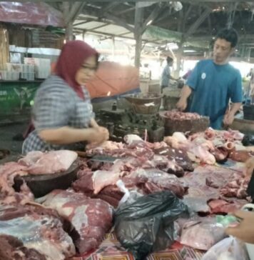 Jelang Idul Fitri 2026, Harga Daging Sapi di Pasar Induk Pancor Lombok Timur Masih Stabil