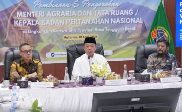 Pembinaan di Kanwil BPN NTB, Menteri Nusron: Tingkatkan Kualitas Layanan Pertanahan untuk Percepat Kepastian Hukum