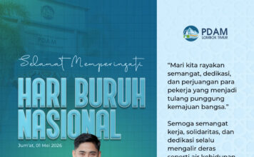 PDAM Lombok Timur Peringati Hari Buruh Nasional 2026, Tekankan Semangat Dedikasi dan Solidaritas