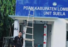 Direktur PDAM Lotim Cek Langsung Proyek Kantor Unit Suela, Penyelesaian Tinggal Finishing