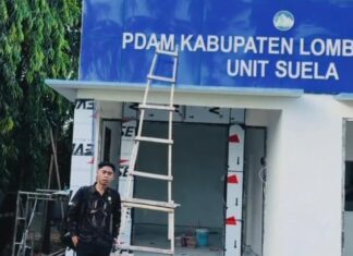 Direktur PDAM Lotim Cek Langsung Proyek Kantor Unit Suela, Penyelesaian Tinggal Finishing