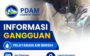 Kebocoran Pipa di Jembatan Sekarteja, PDAM Lotim Lakukan Perbaikan dan Atur Pemulihan Layanan