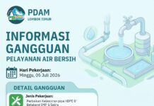 PDAM Lombok Timur Perbaiki Pipa Bocor, Sejumlah Kawasan di Sakra Alami Gangguan Pasokan Air