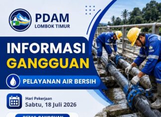 PDAM Lombok Timur Benahi Pipa Distribusi, Layanan Air Bersih di Pemongkong dan Paremas Terdampak