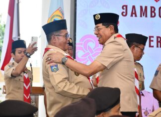 80 Pramuka Lotim Dilepas ke Jamnas XII, Bupati Minta Pulang Bawa Ilmu Bukan Sekadar Piala