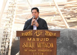 Bupati Lotim Pastikan Pembangunan Masjid Sulukul Muttaqin Dapat Dukungan Pemda