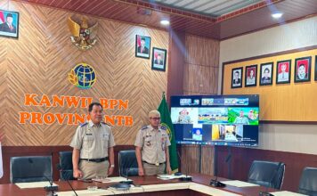 Kanwil BPN NTB Ikuti Rakor Pengendalian Inflasi dan Sinkronisasi Layanan Pertanahan Secara Daring