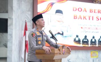 Kenang Affan, Polres Cilegon Bersama Ratusan Ojol Gelar Doa dan Berbagi Bantuan