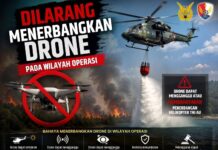 Ada Operasi Helikopter di Titik Karhutla, Lanud Roesmin Nurjadin Minta Warga Sterilkan Langit dari Drone