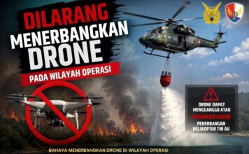 Ada Operasi Helikopter di Titik Karhutla, Lanud Roesmin Nurjadin Minta Warga Sterilkan Langit dari Drone
