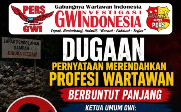 Ucapan Diduga Merendahkan Insan Pers Jadi Polemik, GWI Ingatkan Penyelesaian Melalui Mekanisme Hukum