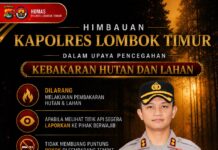 Tekan Risiko Karhutla, Polres Lombok Timur Ajak Warga Bijak Gunakan Api
