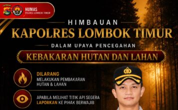 Tekan Risiko Karhutla, Polres Lombok Timur Ajak Warga Bijak Gunakan Api