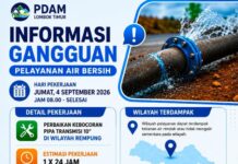 Kebocoran Pipa Transmisi Ganggu Suplai Air PDAM di Sejumlah Kawasan Lombok Timur