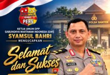 Ketua Umum GWI Titip Harapan kepada Wakapolda Banten Brigjen Zain Dwi Nugroho