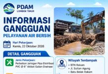 PDAM Lombok Timur Siapkan Perbaikan Pipa, Pelanggan di Tiga Kawasan Diimbau Tampung Air