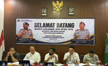 Kakanwil BPN NTB Perkuat Kinerja dan Kualitas Layanan Pertanahan di Sumbawa Barat